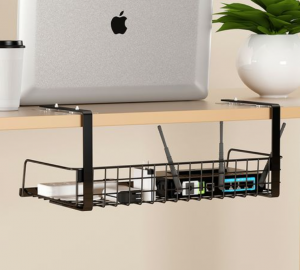 Under desk cable tray